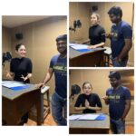 Tamannaah Instagram - That’s what Fun and Frustration looks like , with the super cool @anilravipudi #F2 #dubbing #workmode #telugu #telugucinema Hyderabad