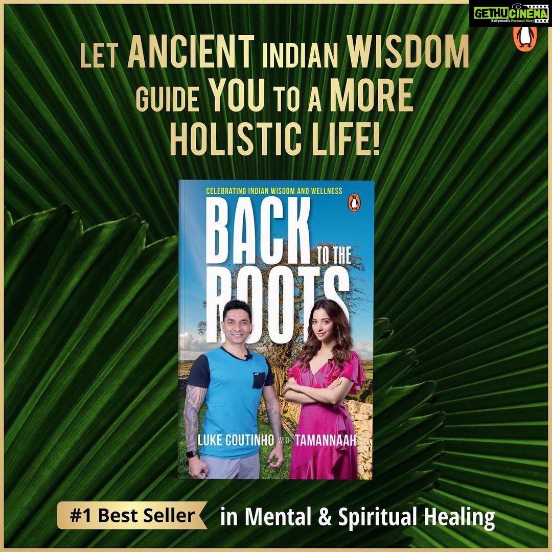 Tamannaah Instagram - Super thrilled to announce that my first book BACK TO THE ROOTS is a best seller on @amazondotin πβ¨ In this book, @luke_coutinho and I bring to you ancient health secrets which are tried personally by me and have benefited me. Thank you @penguinindia for publishing this book. Grab your copy now! Link in the bio βπΌ #BackToTheRoots #HappyReading #HealthyLiving