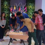 Tamannaah Instagram - Happy birthday @anilravipudi garu wishing u all the happiness in the world 🤗🤗🤗 Doing what I do best ! Cake facial 😂😂😂😂😂 @venkateshdaggubati @varunkonidela7 @srivenkateswaracreations @mehreenpirzadaa ( partner in crime )🤓🤓🤓 Finishing touches #dilrajugaru #F2 #onsetlife #telugucinema Hyderabad