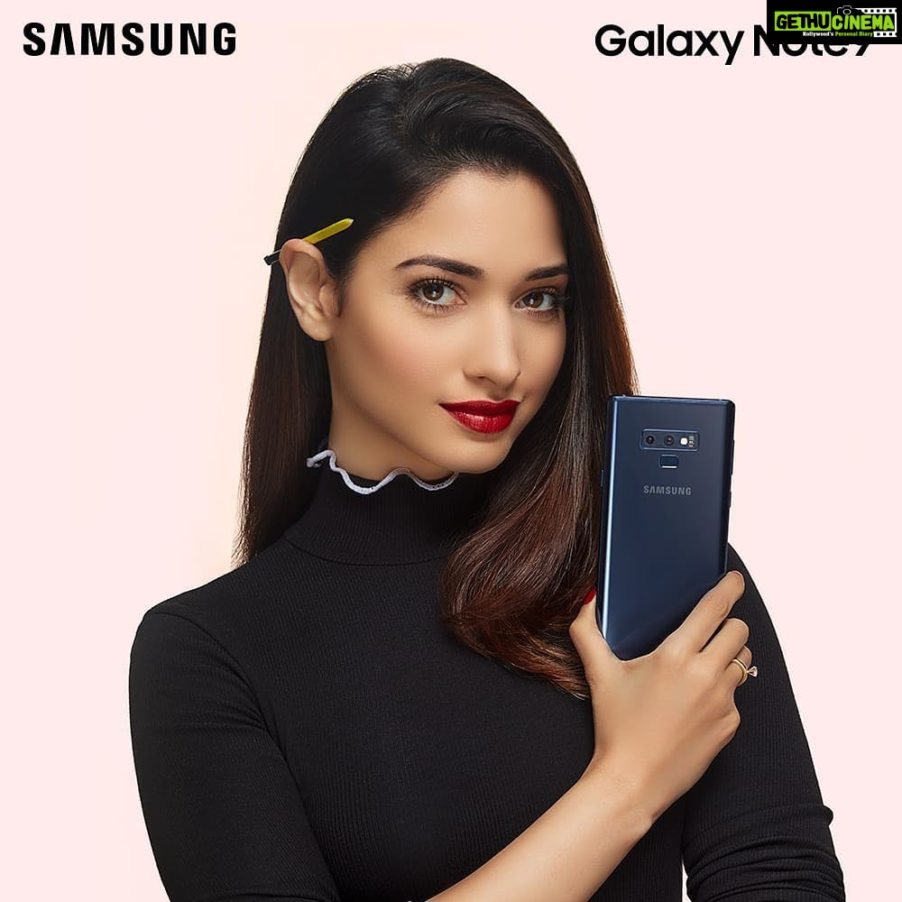 Tamannaah Instagram - Let me introduce you to a star that deserves all the accolades, and more. My new #GalaxyNote9 is the ultimate phone, with the best camera, best battery life and the best screen I could ask for! ❤