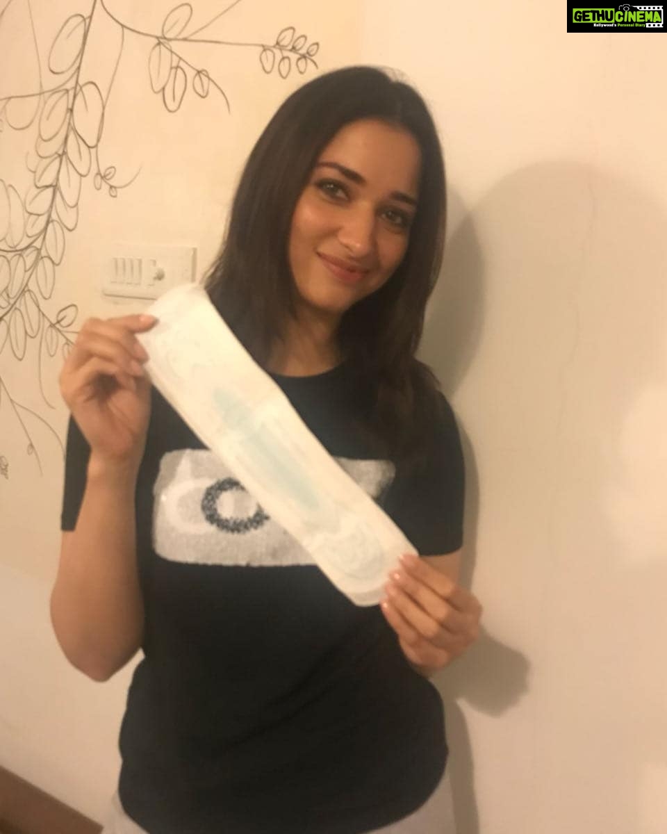 Tamannaah Instagram - Thank you @nishkalulla for tagging me. Yes, that's a pad and one should never be ashamed of it. It's a natural thing and needs attention. #PadManChallenge. Wishing you guys all the best for the film @Akshaykumar @sonamkapoor @radhikaofficial