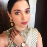 Tamannaah Instagram - Celebrating the engagement ceremony of my close one with my newly gifted timepiece, the Rado Coupole Diamonds with 12 glittering diamonds @rado #celebratewithrado