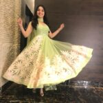 Tamannaah Instagram - Happy girls are the prettiest 💃💃💃 Thank you Aunty @neeta_lulla for making me feel all so pretty in this lovely Anarkali ❤️❤️❤️