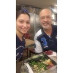 Tamannaah Instagram - Dad and I are having clean yet yummy food in #NewYork #GoodTimes