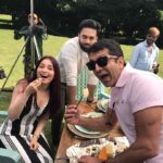Tamannaah Instagram - Good food+ great company+ fun time while shooting= A perfect morning in London. Right, @kunalkohli?