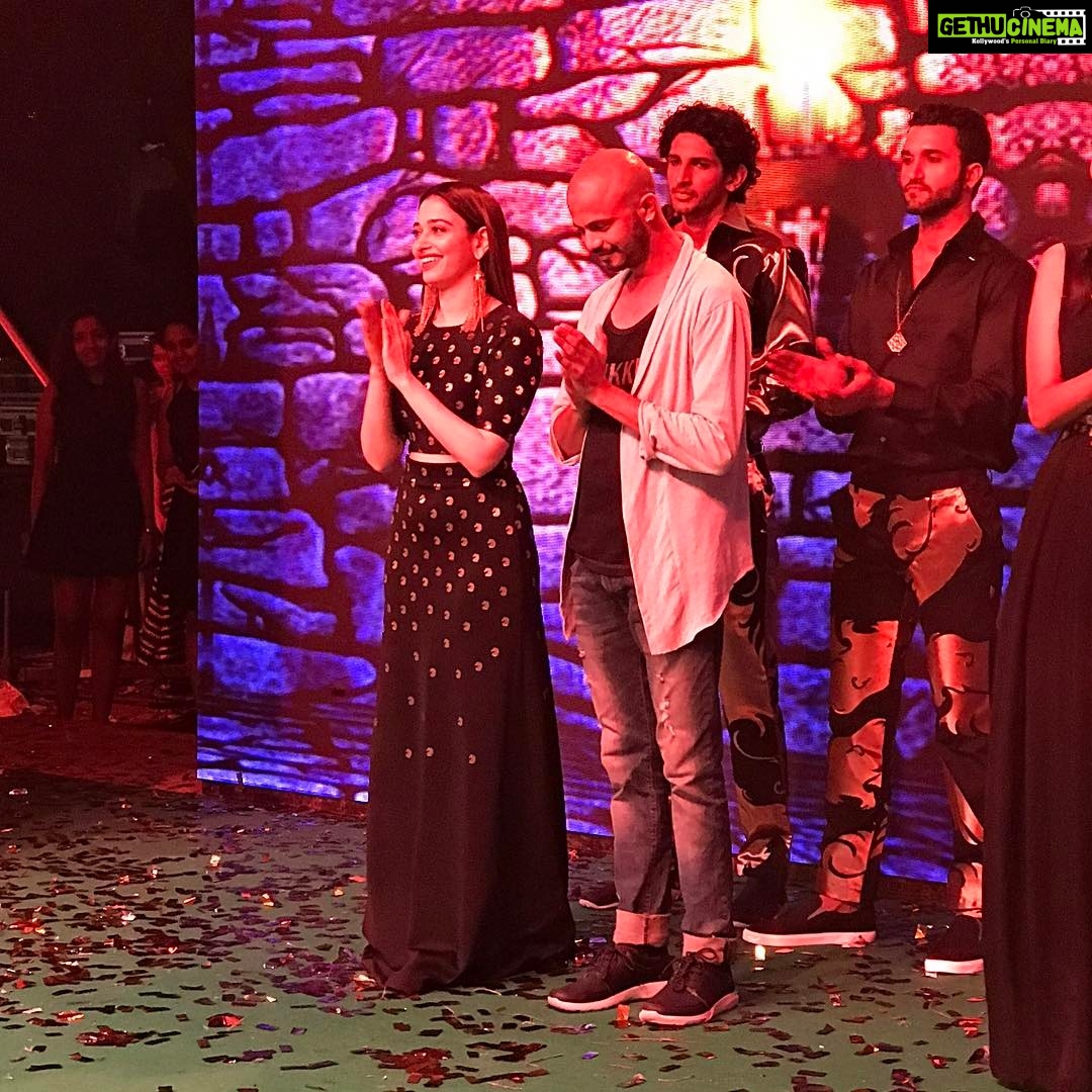 Tamannaah Instagram - Fun night!!!!! walking for the @baahubalimovie inspired collection in Mumbai @sourabhkantshrivastava