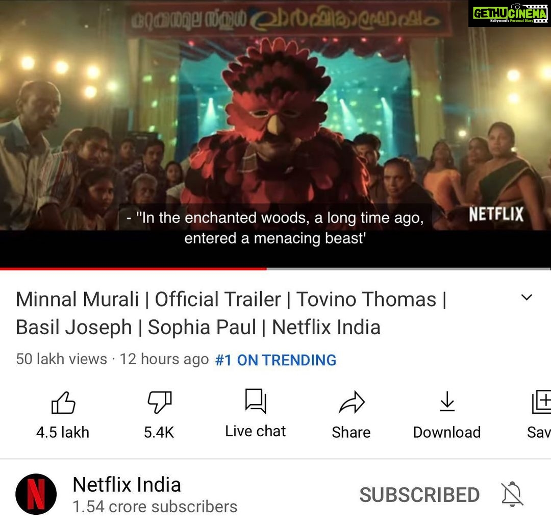 Tovino Thomas Instagram - Humbled by the overwhelming response to the trailer !! Love you all ❤️ #MinnalOnNetflix @netflix_in @weekendblockbusters @sophiapauljames @ibasiljoseph @guru_somasundaram @sameer_thahir @vladrimburg @inst.kev @cedinp @arun_anirduhan_ @insta.justi94 @shaanrahman @sushintdt @ajuvarghese @aswathi.naduthodi