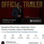 Tovino Thomas Instagram - Naaradhan official trailer coming out at 5 pm IST !!