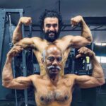 Tovino Thomas Instagram - My dad. Guide. Advisor. Motivator. Decision maker. And workout partner. #fathergoals The extra muscle on his left upper chest is a pacemaker fixed in 2016, but since then he has been into fitness more than ever! #fatherscores Irinjalakuda