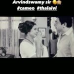 Vidhya Instagram - Going retro with the the one and only MGR Arvindswamy sir 😀🙈 #cameo #thalaivi