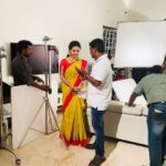 Vidhya Instagram – Ad shoot again😀🎥💃#tvc 
Costume @useeshopapp