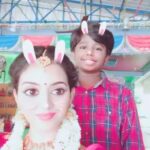 Vidhya Instagram – Fun time with my sweetheart Muthu❤️#naayagi #suntv