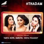 Vidhya Instagram - Happy to be onboard Team Thadam 😍😊 This is going to be a really interesting and challenging role for me 🤓💪 | | #Thadam #MagizhThirumeni #Redhan #arunvijay #vidyapradeep