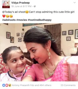 Vidhya Instagram - #vidyapradeep #tvc