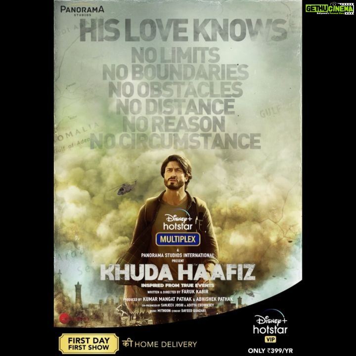 Vidyut Jammwal Instagram - "Heroes are just ordinary men determined to fight the odds”. #KhudaHaafiz trailer out soon, stay tuned! @Disneyplushotstarvip @farukkabir9 @kumarmangatpathak @abhishekpathakk @mithoon11 @panorama_studios @zeemusiccompany