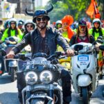 Vidyut Jammwal Instagram - HORNs OK PLEASE ...Happy Women's Day (Everyday). Morning Bike ride with the best species. #LuckyMe #NBT #PowerRally