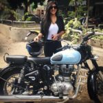 Yaashika Aanand Instagram - With my baby ❤️ #royalenfield #workhardplayhard #riderforlife