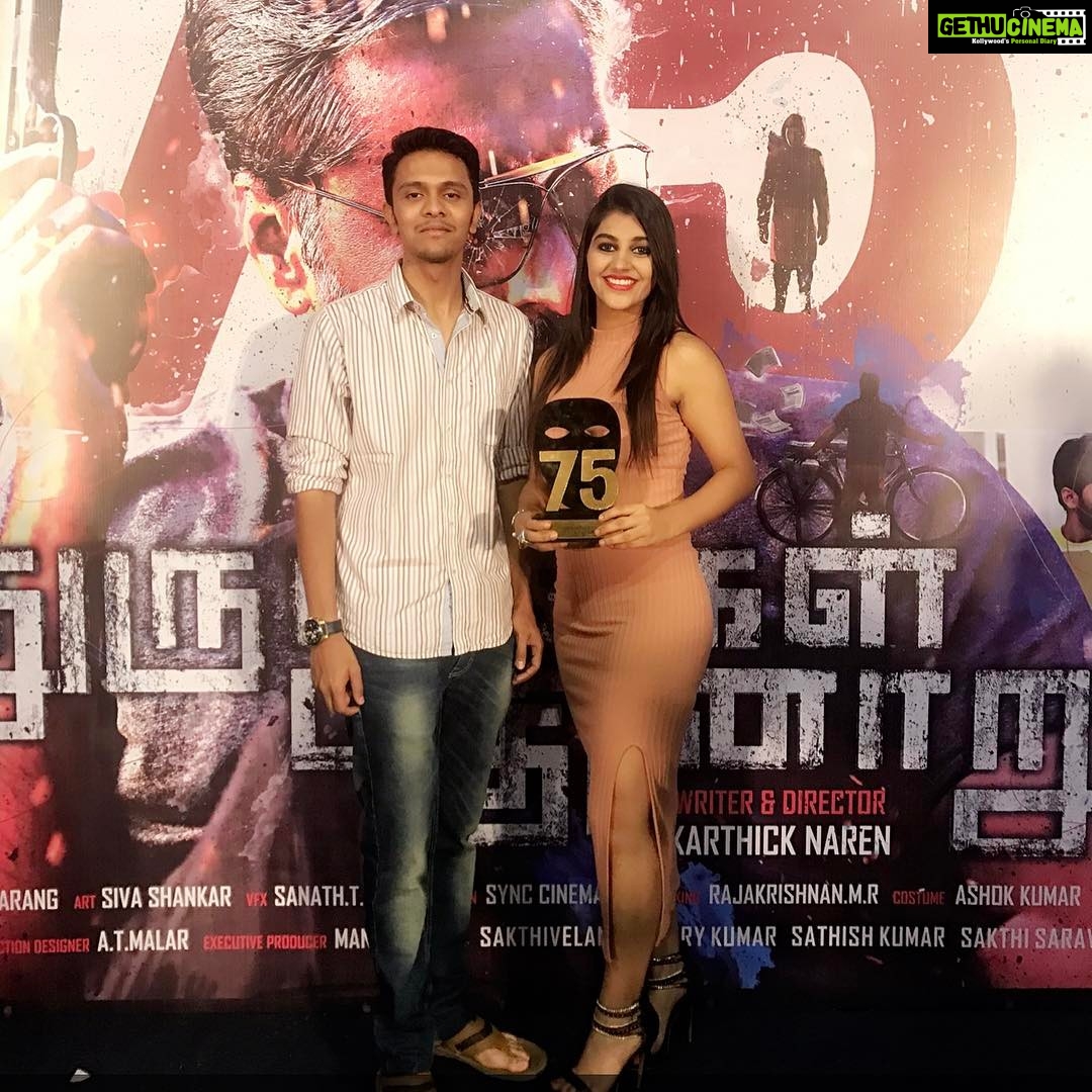 Yaashika Aanand Instagram - The man behind #dhuruvangal16 ❤️ ThankYou sir @karthicknaren_m