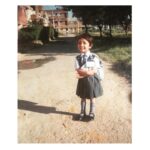 Yami Gautam Instagram - My first day to school ! I am sure I dint know what it meant but was just so excited to get dressed in uniform & see where mummy-papa taking me... and I continued with this enthusiasm forever, mostly , as I was told🙈😁 Let life excite us at every moment ,,, no matter where it takes us ,, just believe, embrace it & keep walking #stayhome #staysafe
