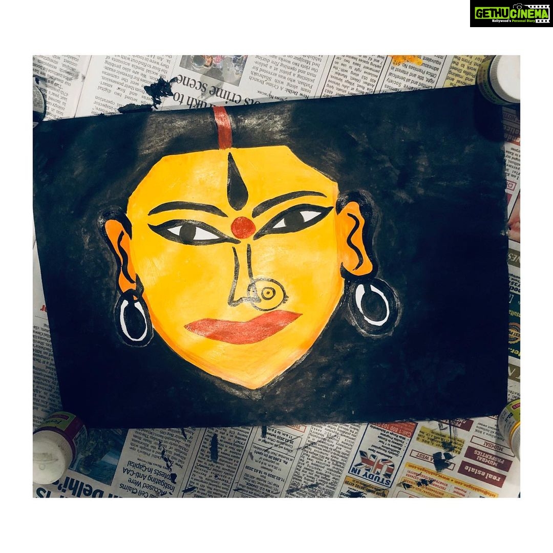 Yami Gautam Instagram - My version of Maa Durga-Shakti🙏🏻 I dint follow any reference .. just imagined & sketched my thought.. I am aware it lacks precision, proportion etc...But the idea was to connect with my inner self & let it express however & share my experience...be if any activity - painting , cooking , dancing, yoga, workout , playing a sport (staying indoors) or anything that u love ,,,let it connect with your soul,,, nothing more therapeutic than it ... We are all in this together .. it’s a long journey & let’s support and encourage each other in building stronger emotional health ❤️ #stayhome #staysafe