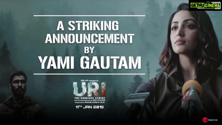Yami Gautam Instagram - Movements so swift and actions so stealthy, that their attack will go unnoticed, this is Indian Army's art of subtle deception! Watch #URITheSurgicalStrike in cinemas on 11th January. #HowsTheJosh @vickykaushal09 #PareshRawal @adityadharfilms #RonnieScrewvala @zeemusiccompany @rsvpmovies