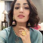 Yami Gautam Instagram – The festivity of joy, love and happiness 🤗😀 Celebrating the coming home of #ganpati today
 #ganpatibappamorya 🐘