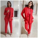 Yami Gautam Instagram – Bossing around in red, tonight for #voguebeautyawards2018 @vogueindia 
Styled by @mohitrai 
Hair by @humera_shaikh19 
Make up by @niknako_o 
Outfit by @alenaakhmadullina_store
Jewelry by @azotiique