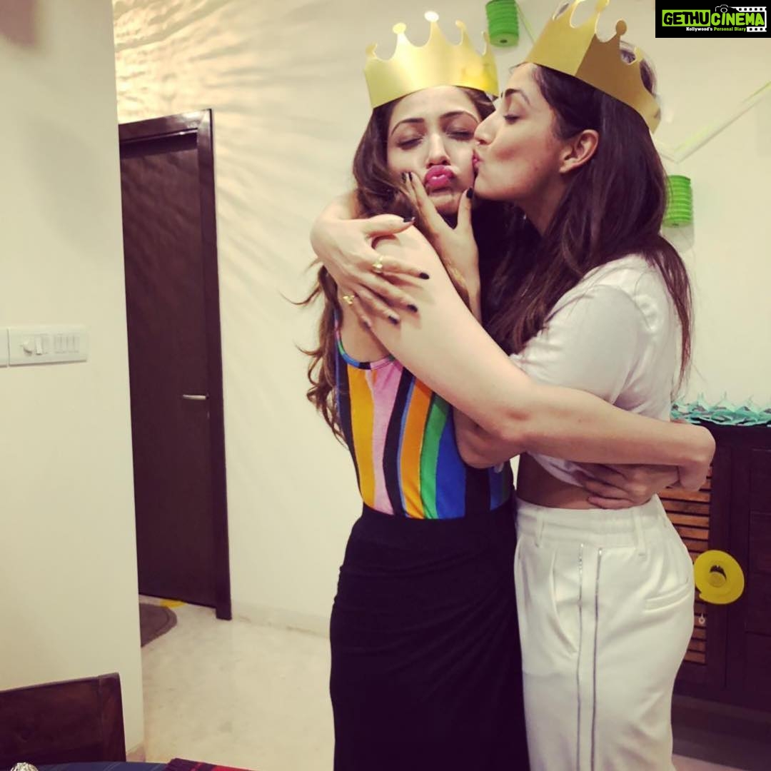 Yami Gautam Instagram - Need no Sundays to post a Picture with my Shilli .. #randomquote #butspecialthought #cozshilliissospecial🐣🤩😋😘#Repost @surilie_j_singh (@get_repost) ・・・ Side by side or miles apart, you will always be connected by the heart 👭😘💞 @yamigautam #sister_love #missyou #sistermomma😘😘😘