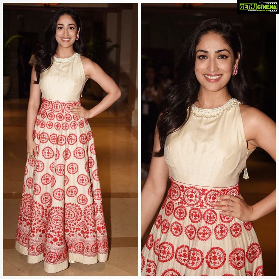 Yami Gautam Instagram - It is such a pleasure to attend @manishmalhotra05 show for @mwsyouth wearing one of his creations. Kudos to @azmishabana18 for the tremendous work she puts her heart and soul in ❤️ #mijwan2018 Pic credit - @manav.manglani