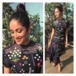 Yami Gautam Instagram - #Sarkar3 promotions! Styling @tanghavri hair @ayeshadevitre wid @sajzdot makeup @meldemuredsouza @fatmupromakeup #awesometeam