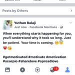 Yuthan Balaji Instagram - When everything starts happening for you, you'll understand why it took so long. Just be patient. Your time is coming. ☺️😇❤️😘 #getmotivated #motivate #motivation #scorpio #sharelove #spreadlove