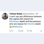 Yuthan Balaji Instagram - #RipAnitha a real justice for this sister will be a great change for the whole country one day..இன்னும் எவளோ நாள் தான் அதர்மம் தலைவிரிச்சி ஆடும்..ஒரு நாள் எல்லாத்துக்கும் எல்லாரும் பதில் சொல்லனும்..waiting for that one day 😞