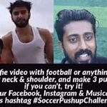 Yuthan Balaji Instagram - Part 3 #SoccerPushupChallenge All you need to do is place an object (preferably any ball) and do 3 #pushups without the object falling off your neck. Upload your video to Facebook, Twitter, Instagram and Musically using the hashtag #soccerpushupchallenge And tag your friend who you challenge to do this #challenge. Here are our popular stars who joined with us @thegirlbeforeamirror @nancy_antoni @sheba_pannerselvam @zander_official_ @parth_natali @nive_ditha_ Come on guys love yourself by breaking your laziness with #confidence and laughs and #motivate others..Lets go! Initiated by @prsoccerart #YuthanBalaji #RanveerSingh #PradeepRamesh