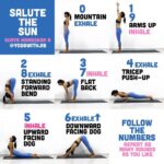 Yuthan Balaji Instagram – Here are the 9 steps in the good ol’ sun salutation A
Remember…
❌Don’t skip flat backs or any pose as it messes up the breath flow
❌There is no “plank” in the traditional #sunsalutation
✔️One breath-one pose
✔️Make all breaths equally long

#howtoyogawithjib