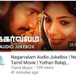 Yuthan Balaji Instagram – https://youtu.be/5OrrYO-4XtI#t=4m46s
After a lot of hard work and struggle my next movie #Nagarvalam songs album is here..listen, share and support my lovely people 😘 ❤️ #Yuthan