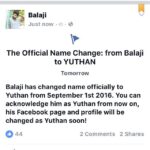 Yuthan Balaji Instagram - Officially name changed from Balaji to #Yuthan (@iamyuthan)
