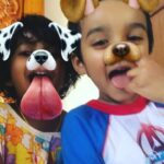 Yuthan Balaji Instagram - My #niece and #nephew 😍😍 they enjoy snapchat fun #snapchat 👉🏻 joebalaji