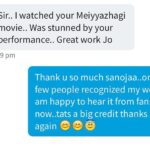 Yuthan Balaji Instagram - Though u didn't give a big hit n u chose the right script or not..but u have done ur job n wen it is recognized, apart from other negative things around..tats the moment the heart says "we have miles to run, all we need is that the right time for the light to turn towards u..keep working until u cannot by any chance" 😊😊👍🏻