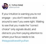 Yuthan Balaji Instagram – Look, if your intuition is telling you not to expend energy on something.. sticking around to double check if “you were right”, is still engaging. That act alone keeps you anchored in the past, signals doubt, and steals your attention away from what you were being guided towards.
#staypositivewithyuthan
•
•
•
#positivity #positivevibes #positivequotes #quotes #quoteoftheday #motivationalquotes #bepositive #motivated #motivation #positive #motivator #scorpio #spirituality #awakening