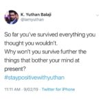 Yuthan Balaji Instagram - Trust me, you’re more stronger than you’ve ever thought. 😇😇 #staypositivewithyuthan #1111 • • • #positivity #positivevibes #positivequotes #quotes #quoteoftheday #motivationalquotes #bepositive #motivated #motivation #positive #motivator #scorpio #spirituality #awakening Yuthan Balaji