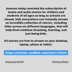 Yuthan Balaji Instagram - https://stories.audible.com/start-listen Engage yourself and your kids with free stories. Follow the amazon link https://stories.audible.com/start-listen