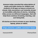 Yuthan Balaji Instagram – https://stories.audible.com/start-listen
Engage yourself and your kids with free stories.
Follow the amazon link

https://stories.audible.com/start-listen