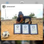 Yuthan Balaji Instagram - Congrats Pradeep @prsoccerart for the continuous third #Guinness world records So proud of you..keep going and our support and prayers with you ❤️😍 #PradeepRamesh #kYuthanBalaji #YuthanBalaji #Yuthan