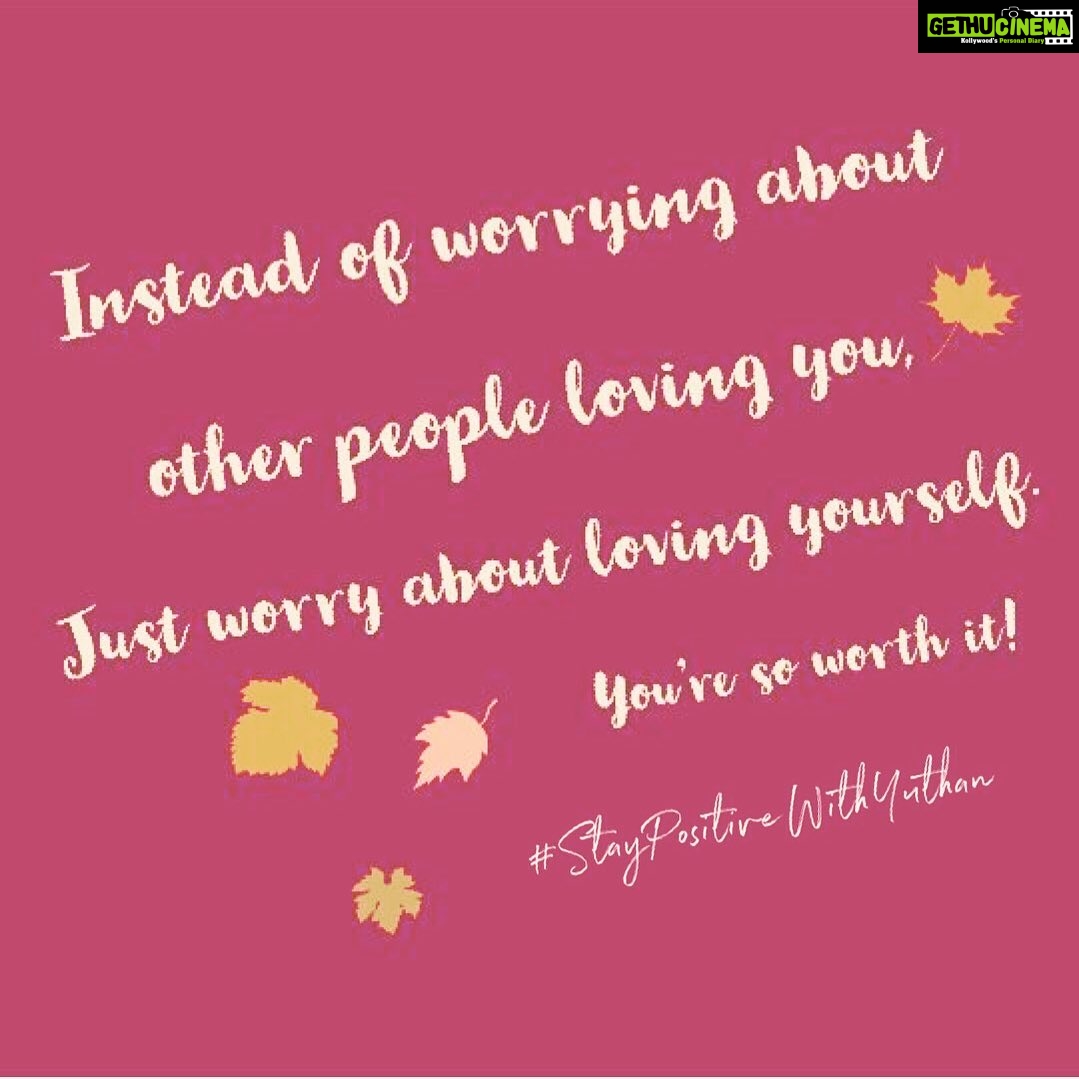 Yuthan Balaji Instagram - For so long I always worried about what other people thought of me and if they loved me or even liked me, and then I finally realised.... the only person I am ever with 24 hours a day is ME!! So why I don’t start to love myself and stop worrying about what other people think. Once I changed how I felt about myself and started to love myself, look after myself, enjoy being around myself and generally started feeling happy, the Universe reflected the exact same thing back to me! Love and happiness! #staypositivewithyuthan⠀⠀⠀⠀⠀⠀⠀ •⠀⠀⠀⠀⠀⠀⠀ •⠀⠀⠀⠀⠀⠀⠀ •⠀⠀⠀⠀⠀⠀⠀ #positivity #positivevibes #positivequotes #quotes #bepositive #motivation #positive #awakening Yuthan Balaji