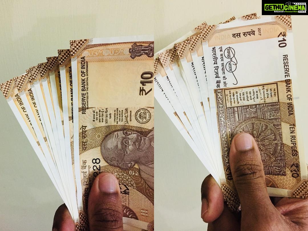 Yuthan Balaji Instagram - The new #10rupees ₹ note #10 #₹ #rupee #indianmoney