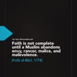 Zaira Wasim Instagram – Faith is not complete until a Muslim abandons envy, rancor, malice, and malevolence.

Ibn Hajar (rahimahullah) [Fatḥ al-Bārī, 1/74]