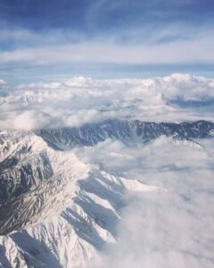 Zaira Wasim Instagram - Over the mountains, across the sky! ✈️❄️❤️