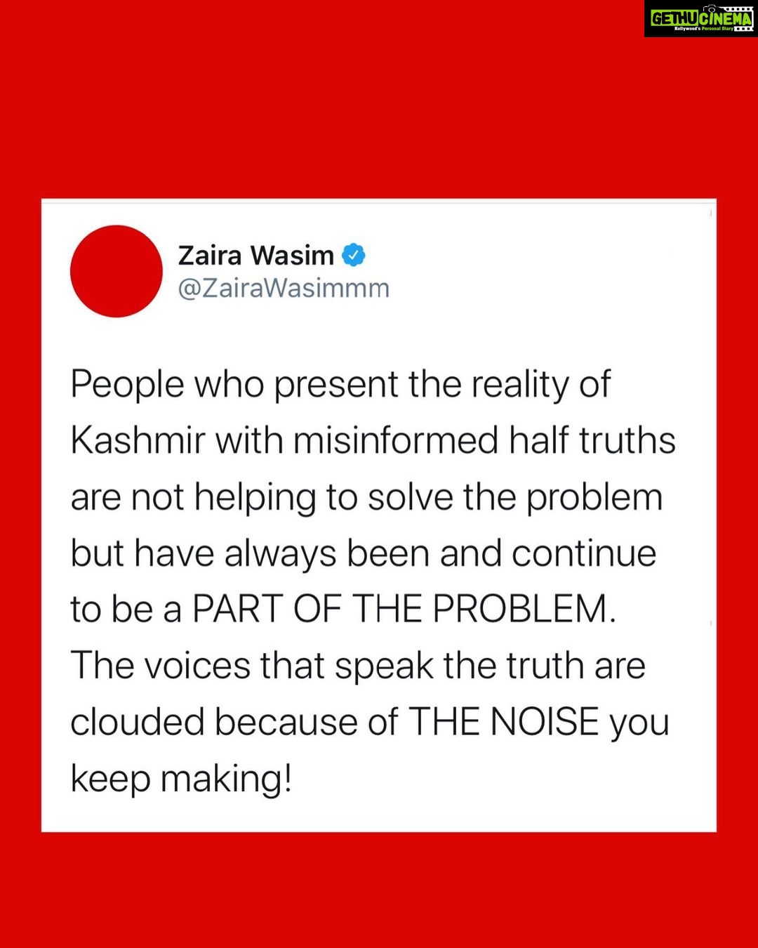 Zaira Wasim - 46.1K Likes - #Kashmir