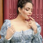 Aanchal Munjal Instagram - 🤍💙🤍 Styled by @theanunarang Shot by @akshayphotoartist Hair & MUA @varshathapa_makeup_hair