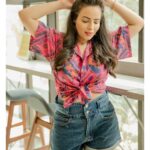 Aanchal Munjal Instagram - My fav shorts these days .. 🙇🏻‍♀️💝 Styled by @theanunarang Outfit @urbanic_official 📸 @akshayphotoartist Location @indiestayshotel